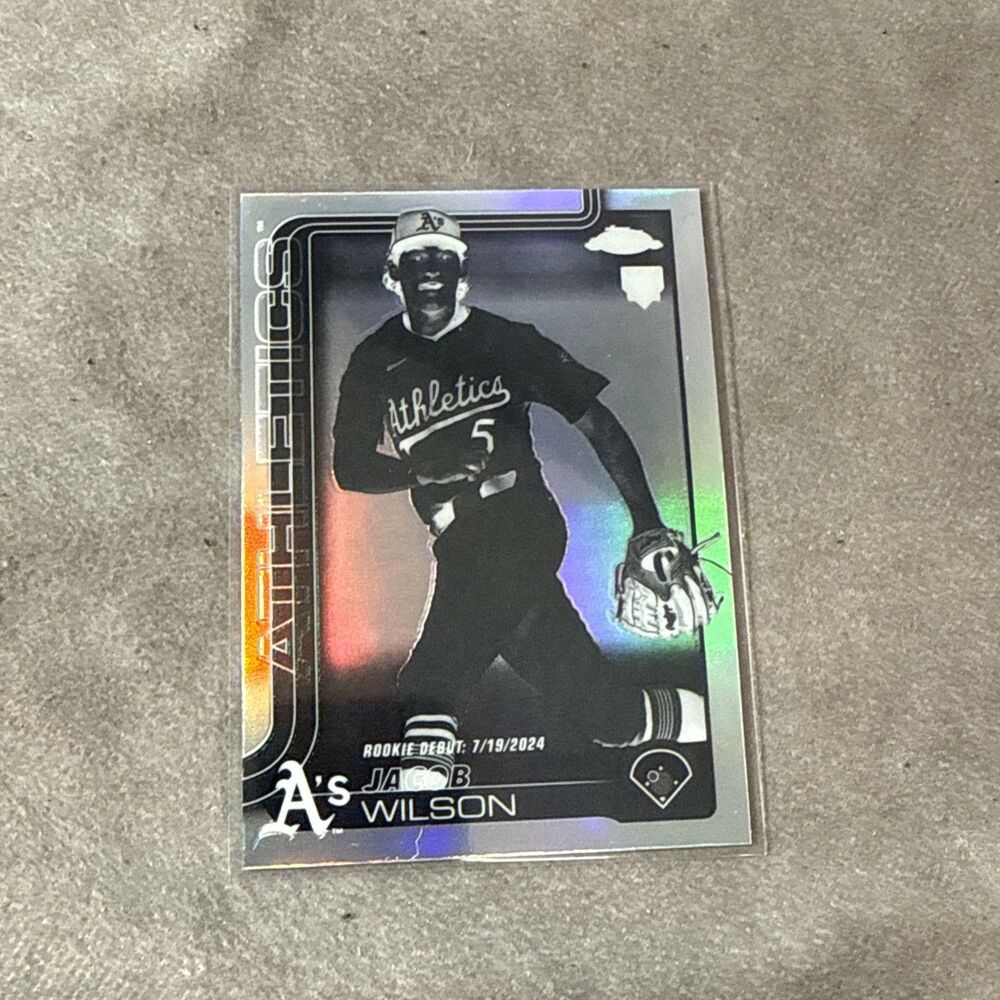 2025 Topps Chrome JACOB WILSON Negative Refractor SP #USC150 Athletics RC Rookie